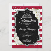 Quinceanera - Black Red White Silver Kaart (Voorkant)