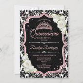 Quinceanera - Black Roos Gold Kaart (Voorkant)