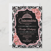 Quinceanera - Black Roos Gold Kaart (Voorkant)