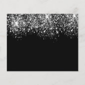 Quinceanera black Silver budget, behalve de datum Flyer (Achterkant)
