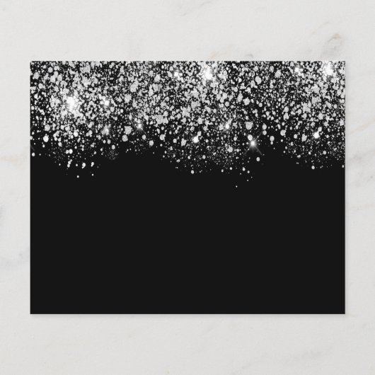 Quinceanera black Silver budget, behalve de datum Flyer (Achterkant)