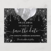 Quinceanera black Silver budget, behalve de datum Flyer (Voorkant)