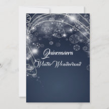 Quinceanera Blau Winter Wonderland Sneeuwvlokken