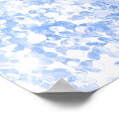 Quinceanera blauw wit glitter welkom poster (Hoek)