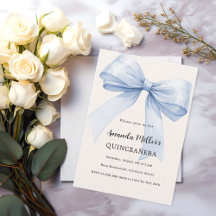 Quinceanera Blauwe strik crème luxe