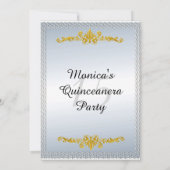 Quinceanera Bleek Blue Birthday Party 2 Uitnodigin Kaart (Achterkant)