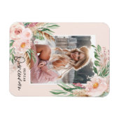 Quinceañera bleek roze girale fotoverjaardag magneet (Horizontaal)
