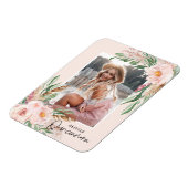 Quinceañera bleek roze girale fotoverjaardag magneet (Linkerzijde)