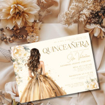 Quinceañera Bloemen Gouden Jurk Champagne Gown