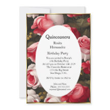 Quinceanera bloemen rode witte rozen Birthday