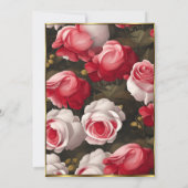 Quinceanera bloemen rode witte rozen Birthday Kaart (Achterkant)