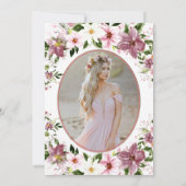 Quinceañera Bloemenvlinders Verjaardag Foto Kaart (Achterkant)