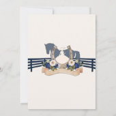 Quinceanera Blue Charra, Waterverf uitnodiging (Achterkant)