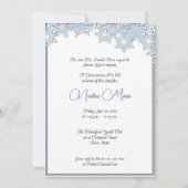 Quinceanera Blue Winter Wonderland Kaart (Achterkant)