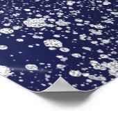 Quinceanera blue zilter glitter poster (Hoek)