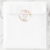 Quinceañera Blush Bloemen Roos Gouden Vlinders Ronde Sticker (Tas)