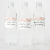 Quinceañera Blush Bloemen Vlinder Zoete Verjaardag Waterfles Etiket (Flessen)