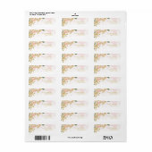 Quinceanera Blush Pink Butterfly Floral Etiket (Full Sheet)