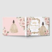 Quinceanera Blush Pink Floral Champagne Gastenboek (Volledig)