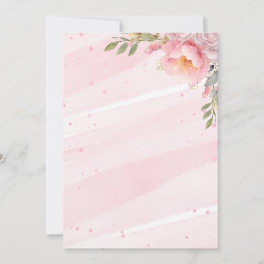 Quinceañera Blush Pink Gold Save The Date (Achterkant)