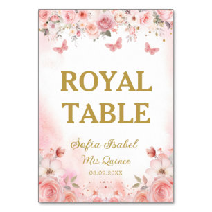 Quinceañera Blush Pink Rose Bloemenvlinder Kaart
