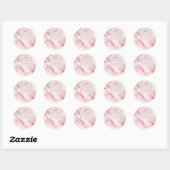 Quinceanera Blush Pink Rose Gold Eiffel Tower Ronde Sticker (Vel)