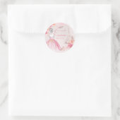 Quinceanera Blush Pink Rose Gold Eiffel Tower Ronde Sticker (Tas)