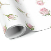 Quinceanera Blush Pink Rose Verjaardag Cadeaupapier (Rol Hoek)