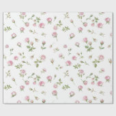 Quinceanera Blush Pink Rose Verjaardag Cadeaupapier (Vlak)