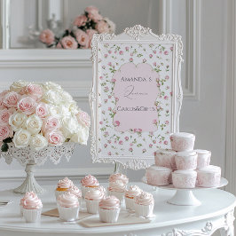 Quinceanera Blush Pink Rose Verjaardag Fotoplaat