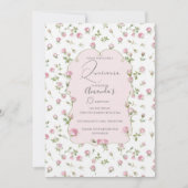 Quinceanera Blush Pink Rose Verjaardag Kaart (Voorkant)