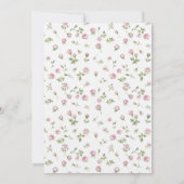 Quinceanera Blush Pink Rose Verjaardag Kaart (Achterkant)