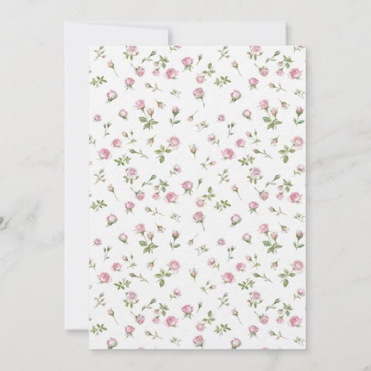 Quinceanera Blush Pink Rose Verjaardag Kaart (Achterkant)