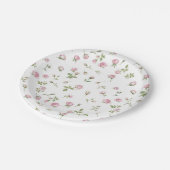 Quinceanera Blush Pink Rose Verjaardag Papieren Bordje (Gekanteld)