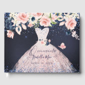 Quinceanera Blush Princess Glitter Gown Confetti G Gastenboek (Voorkant)