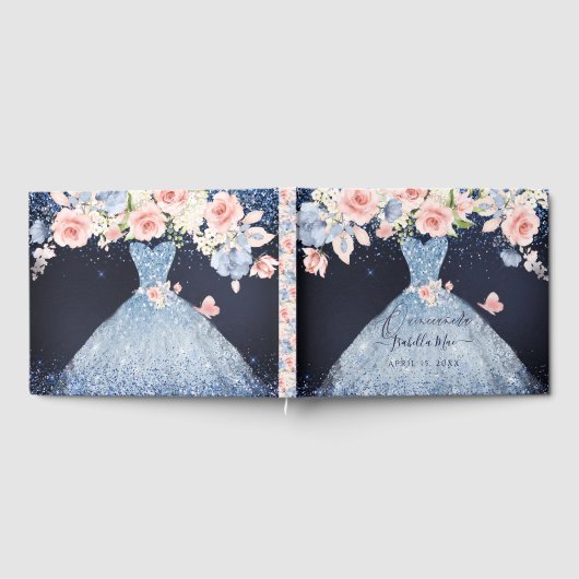 Quinceanera Blush Princess Glitter Gown Confetti G Gastenboek (Volledig)