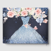 Quinceanera Blush Princess Glitter Gown Confetti G Gastenboek (Achterkant)