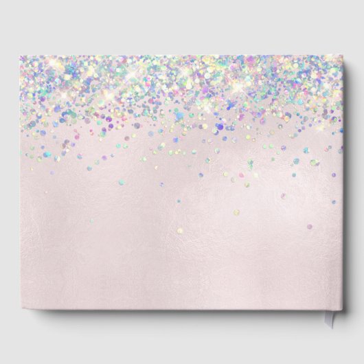 Quinceanera Blush Princess Glitter Gown Confetti G Gastenboek (Achterkant)