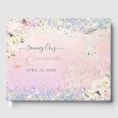 Quinceanera Blush Princess Glitter Gown Confetti G Gastenboek (Voorkant)