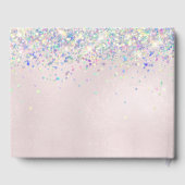 Quinceanera Blush Princess Glitter Gown Confetti Gastenboek (Achterkant)