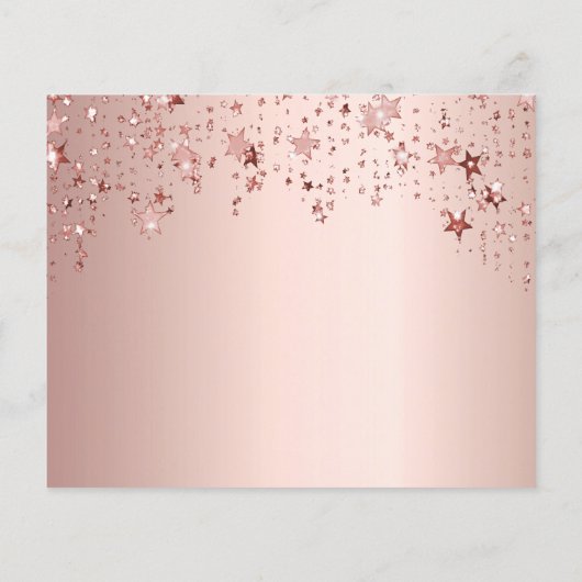 Quinceanera blush roos gold budget Save the Date Flyer (Achterkant)