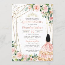 Quinceanera Blush Roze and Gold, Girl Gown