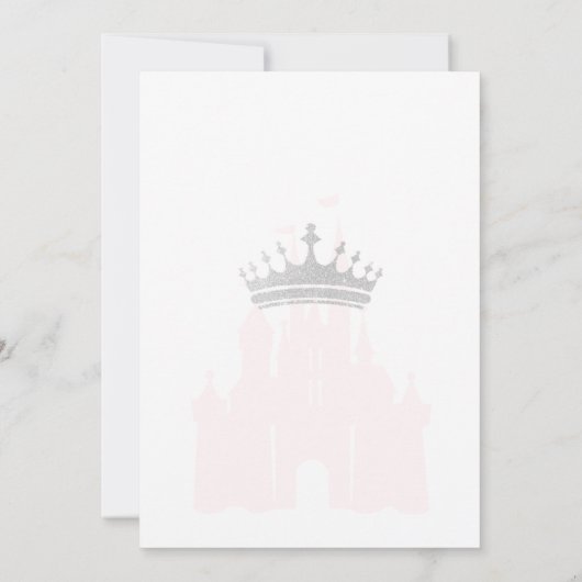 Quinceanera Blush Roze Bloemen Kroon Dank u kaart (Achterkant)