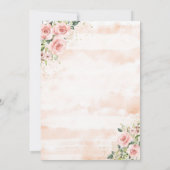 Quinceanera Blush Roze Bloemen Vlinder Kaart (Achterkant)