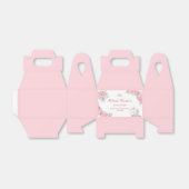 Quinceanera Blush Roze Bloemen Zilveren Kroon Bedankdoosjes (Uitgevouwen)