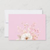 Quinceañera Blush Roze Bloemenvlinder RSVP-kaart RSVP Kaartje (Achterkant)