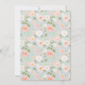 Quinceanera Blush Roze Girly Elegant Chique Floral Kaart (Achterkant)
