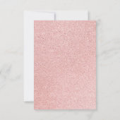 Quinceañera Blush Roze Glitter Bloemen Verjaardag Bedankkaart (Achterkant)