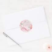 Quinceanera Blush Roze Gouden Eiffeltoren Ronde Sticker (Envelop)