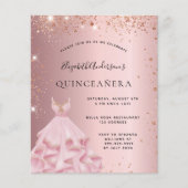 Quinceanera blush roze jurk flyer (Voorkant)